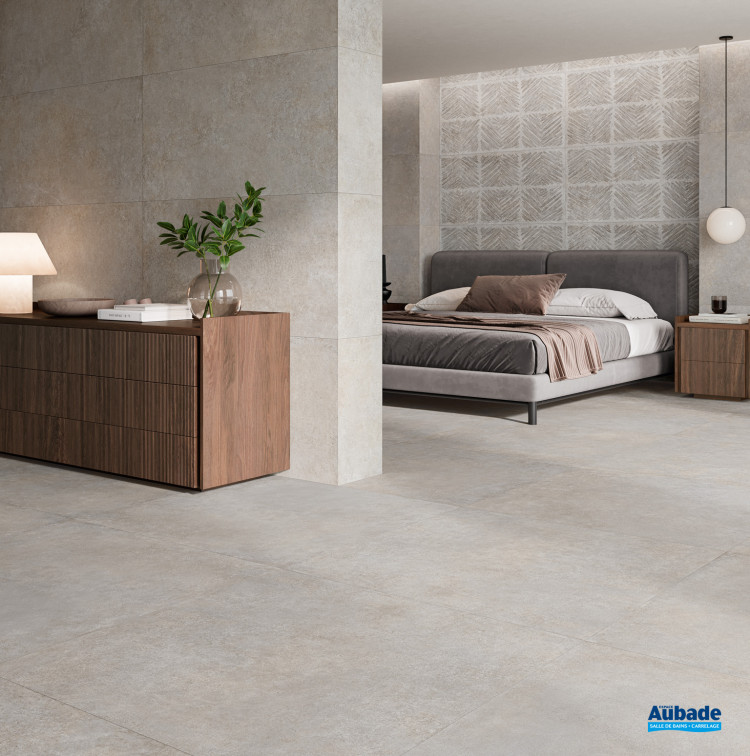 Carrelage Feroe par STN Ceramica format 100 x 100 cm en coloris Pearl
