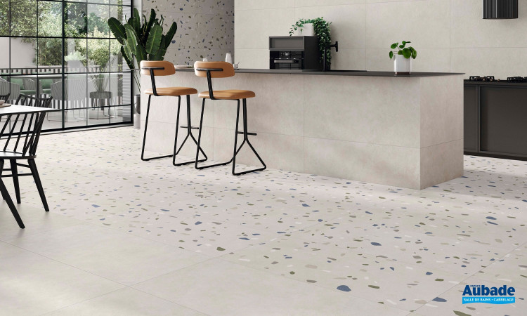 Collection Pursue par STN Ceramica en coloris Pearl et décor Terrazo Pearl