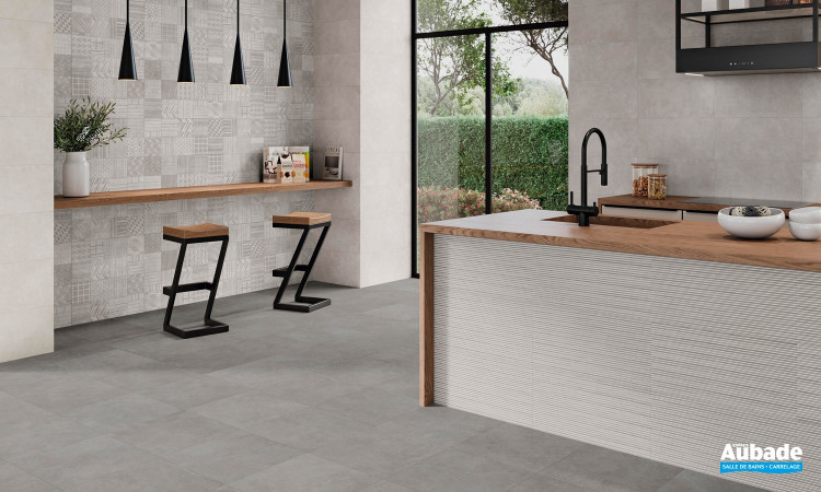 Collection Pursue par STN Ceramica en coloris Pearl, décors Mix et Cold