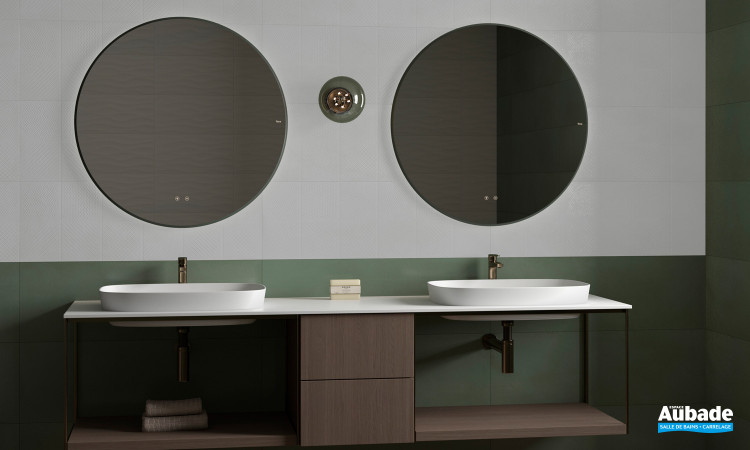 Collection Allegra par Tau Ceramica en coloris White et Green