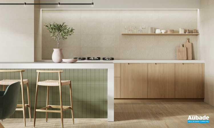 Collection Amelie par Tau Ceramica en coloris Sand et décors Cleo Sand