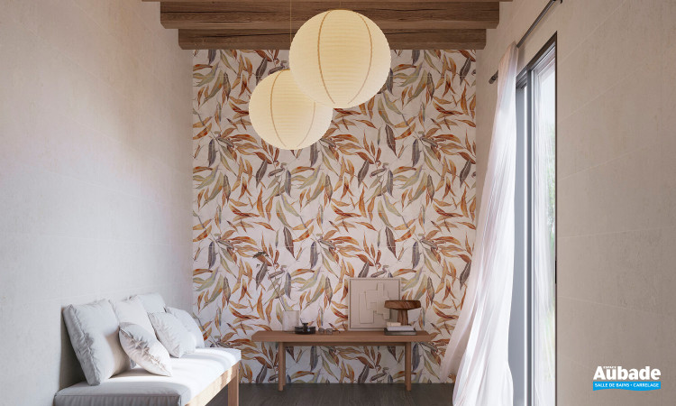 Collection Cambria par Tau ceramica en coloris White et décor Fall Cambria