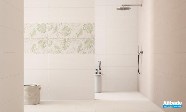 Collection Chromatic par Tau Ceramica en coloris Tan Talco et décor Ficus Talco