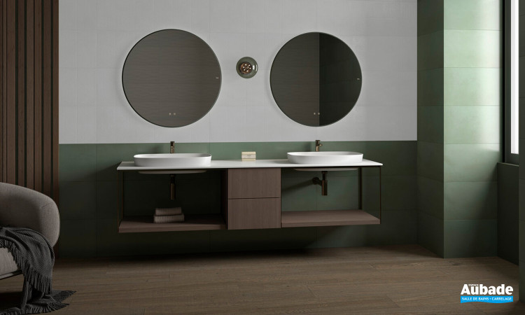 Collection Couvet par Tau ceramica en coloris Nogal
