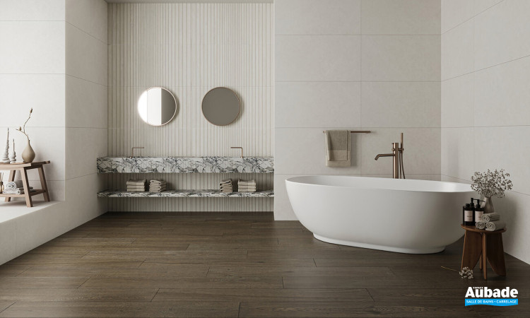 Collection Couvet par Tau ceramica en coloris Nogal
