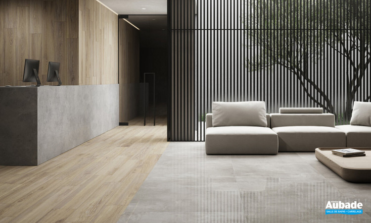 Collection Teba par Tau Ceramica en coloris Silver poli