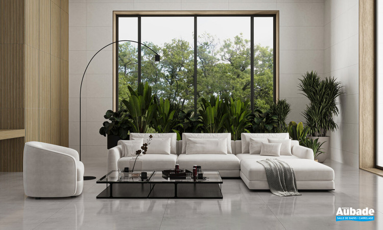 Collection Teba par Tau Ceramica en coloris White poli