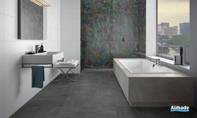 Collection Rockyart par Villeroy & Boch en coloris Snow, Magical Blue et Basalt