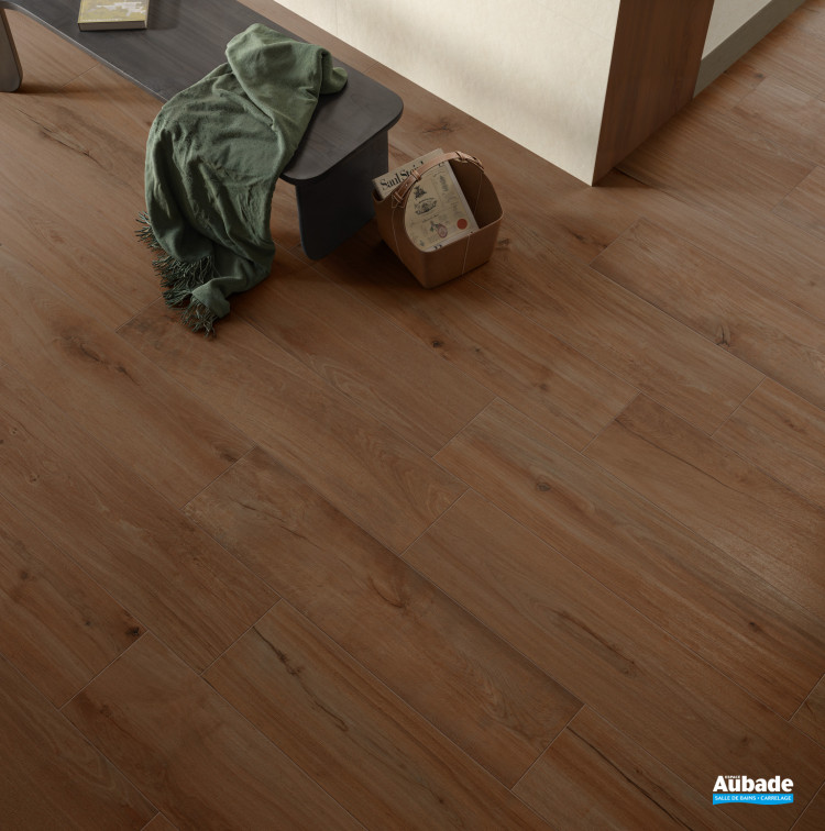 Carrelage Oak Flair par Villeroy & Boch format 20 x 120 cm en coloris Espresso