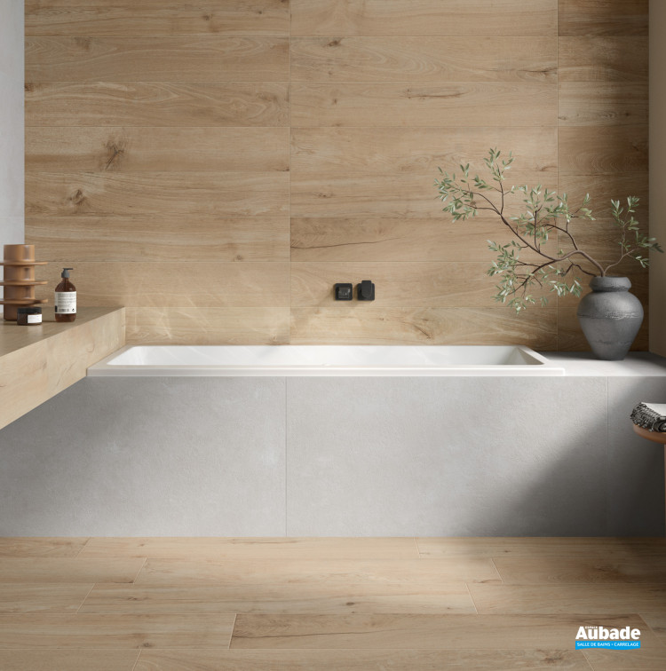 Carrelage Oak Flair par Villeroy & Boch format 20 x 120 cm en coloris Vanilla
