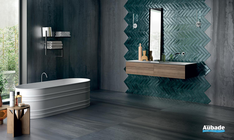 Collection Metallica par Viva Ceramica en coloris Calamine et Green Brick Lux