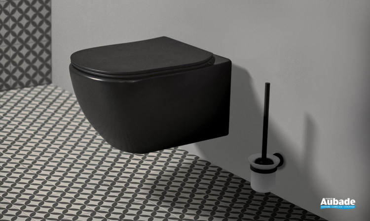 Pack WC suspendu Tesi Aquablade® noir mat par Ideal Standard