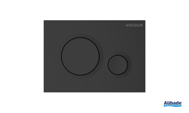 Plaque de commande WC Round de la gamme Derby Style coloris noir mat par Vigour