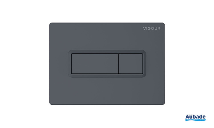 Plaque de commande WC Square de la gamme Derby Style coloris Anthracite mat de la marque Vigour