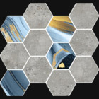 Mosaïque Stonecrete par Azteca en coloris Hex Agata Ash