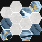 Mosaïque Stonecrete par Azteca en coloris Hex Agata White