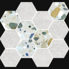 Mosaïque Stonecrete par Azteca en coloris Hex Rialto White