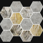 Mosaïque Stonecrete par Azteca en coloris Hex Tulum Ash