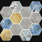 Mosaïque Stonecrete par Azteca en coloris Hex Tulum Blossom Ash