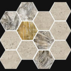 Mosaïque Stonecrete par Azteca en coloris Hex Tulum Sand