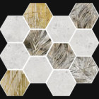 Mosaïque Stonecrete par Azteca en coloris Hex Tulum White