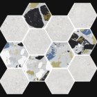 Mosaïque Stonecrete par Azteca en coloris Hex Venezia White