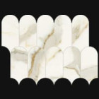 Mosaïque Scultorea par Marca Corona en coloris Tessere Arco Calacatta Oro Fino