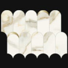 Mosaïque Scultorea par Marca Corona en coloris Tessere Arco Oro Calacatta Oro Fino