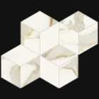 Mosaïque Scultorea par Marca Corona en coloris Tessere Rombo Calacatta Oro Fino