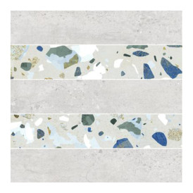 Mosaïque Stonecrete par Azteca en coloris Brick Rialto White