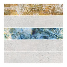 Mosaïque Stonecrete par Azteca en coloris Brick Tulum Blossom White