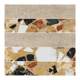 Mosaïque Stonecrete par Azteca en coloris Brick Venezia Sand
