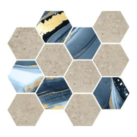 Mosaïque Stonecrete par Azteca en coloris Hex Agata Sand