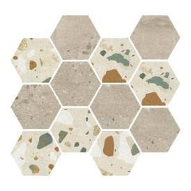Mosaïque Stonecrete par Azteca en coloris Hex Rialto Sand