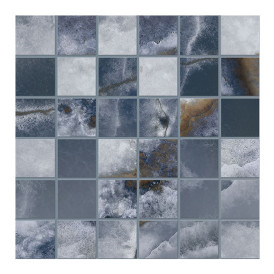 Collection Tele Di Marmo Onyx par Emil Ceramica en coloris mosaico Blue 5x5