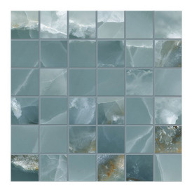 Collection Tele Di Marmo Onyx par Emil Ceramica en coloris mosaico Green 5x5