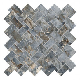 Mosaïque Emil Ceramica Tele di Marmo Revolution Blu Ande Intrecci