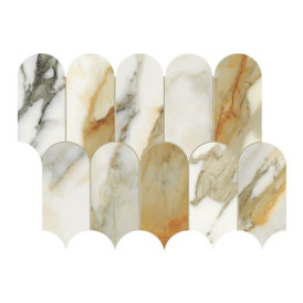 Mosaïque Scultorea par Marca Corona en coloris Tessere Arco Calacatta Vena Antica