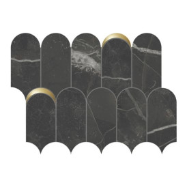 Mosaïque Scultorea par Marca Corona en coloris Tessere Arco Oro Dark Diamond