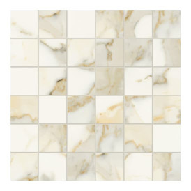 Mosaïque Scultorea par Marca Corona en coloris Tessere Calacatta Oro Fino