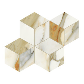 Mosaïque Scultorea par Marca Corona en coloris Tessere Rombo Calacatta Vena Antica