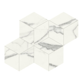 Mosaïque Scultorea par Marca Corona en coloris Tessere Rombo Statuario Vena Argento