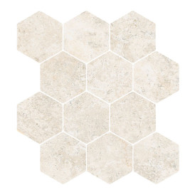 Mosaïque Landstone par Novabell en coloris Raw White