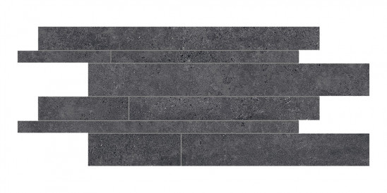 Mosaïque Provenza Re-Play Anthracite Listelli Sfalsati