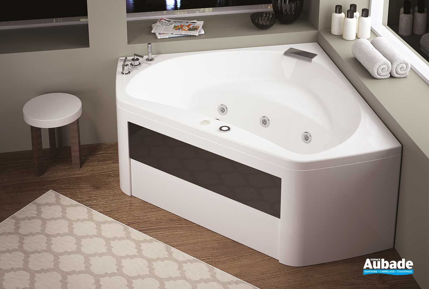 Baignoire Balneo D Angle Kinestar Kinedo Espace Aubade