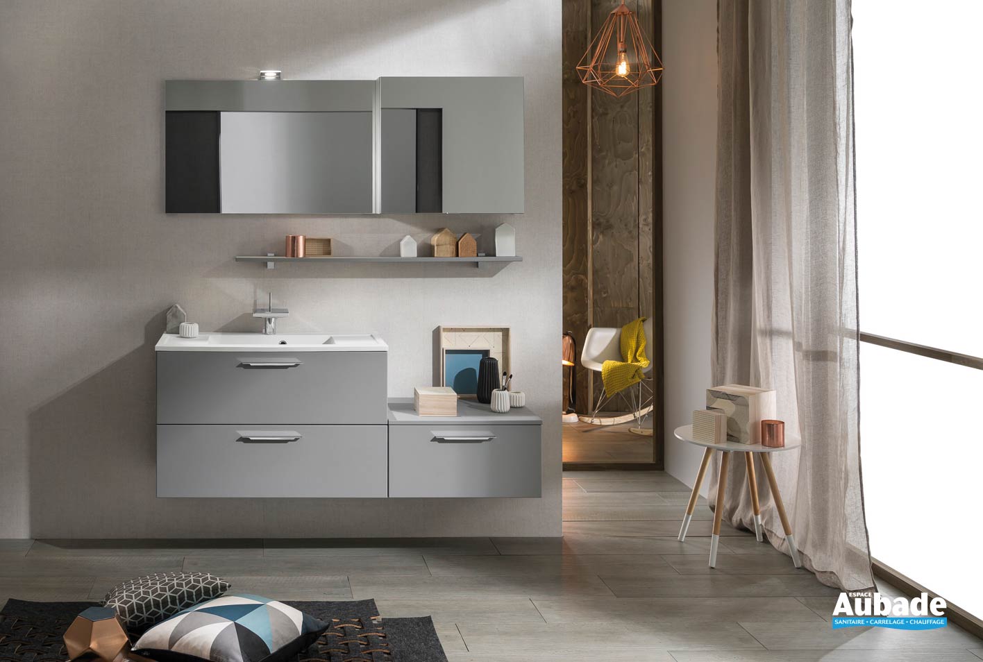 Meubles salle de bains design Delpha Unique 90 Espace Aubade