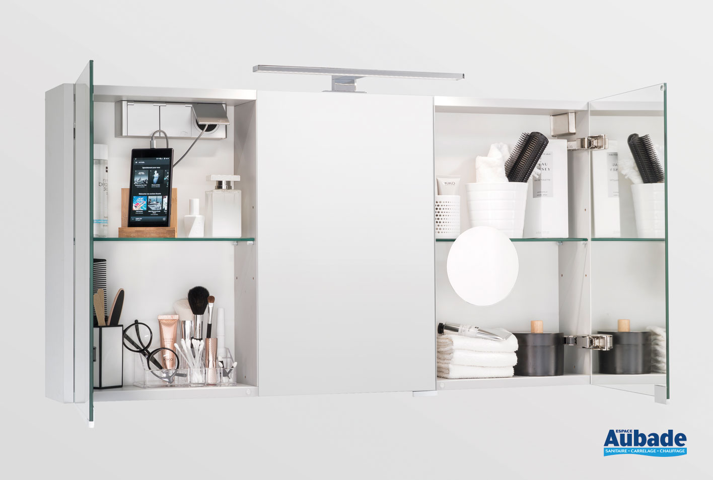 Armoire de toilette Armoire 3 portes Delpha Espace Aubade