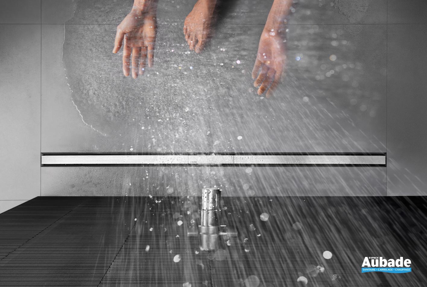 Douche à l'italienne Canivelle Cleanline Geberit Espace Aubade