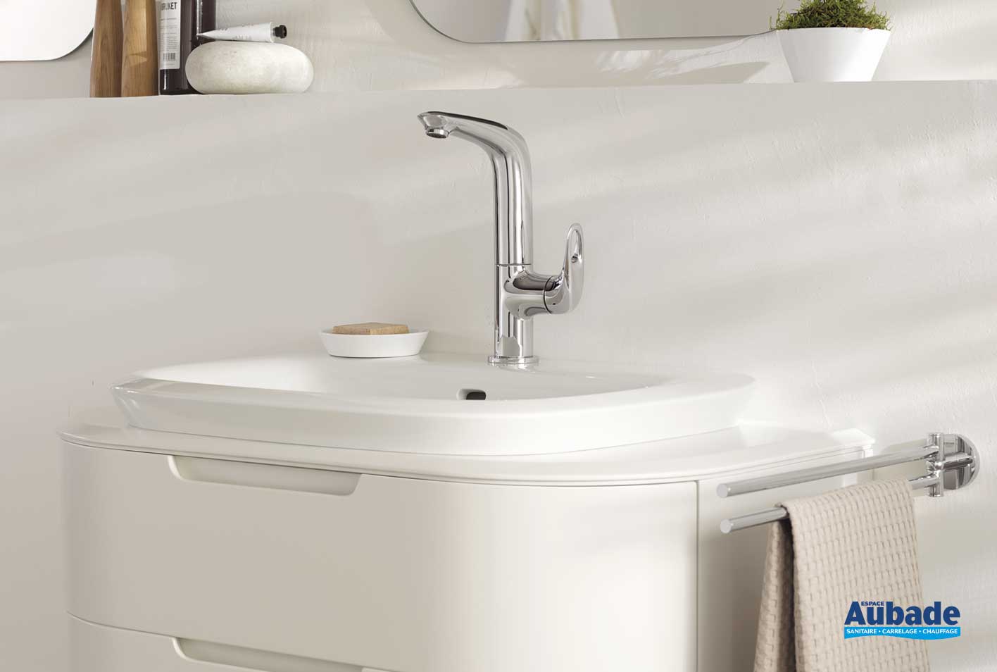 Grohe Eurostyle Mitigeur De Lavabo L-Size Avec EcoJoy, Avec Garniture