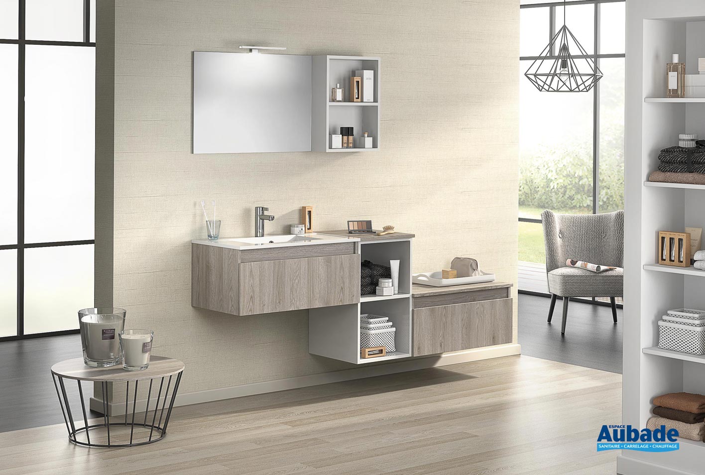 Ensemble de meubles XXL L. 200 cm DMotion de Delpha Espace aubade